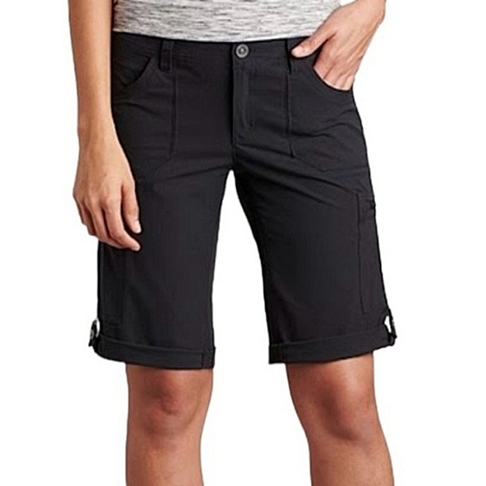 Kuhl "Horizn" Shorts Raven Black Convertible Bermuda Cargo Hiking Women's Size 2 - Picture 2 of 13
